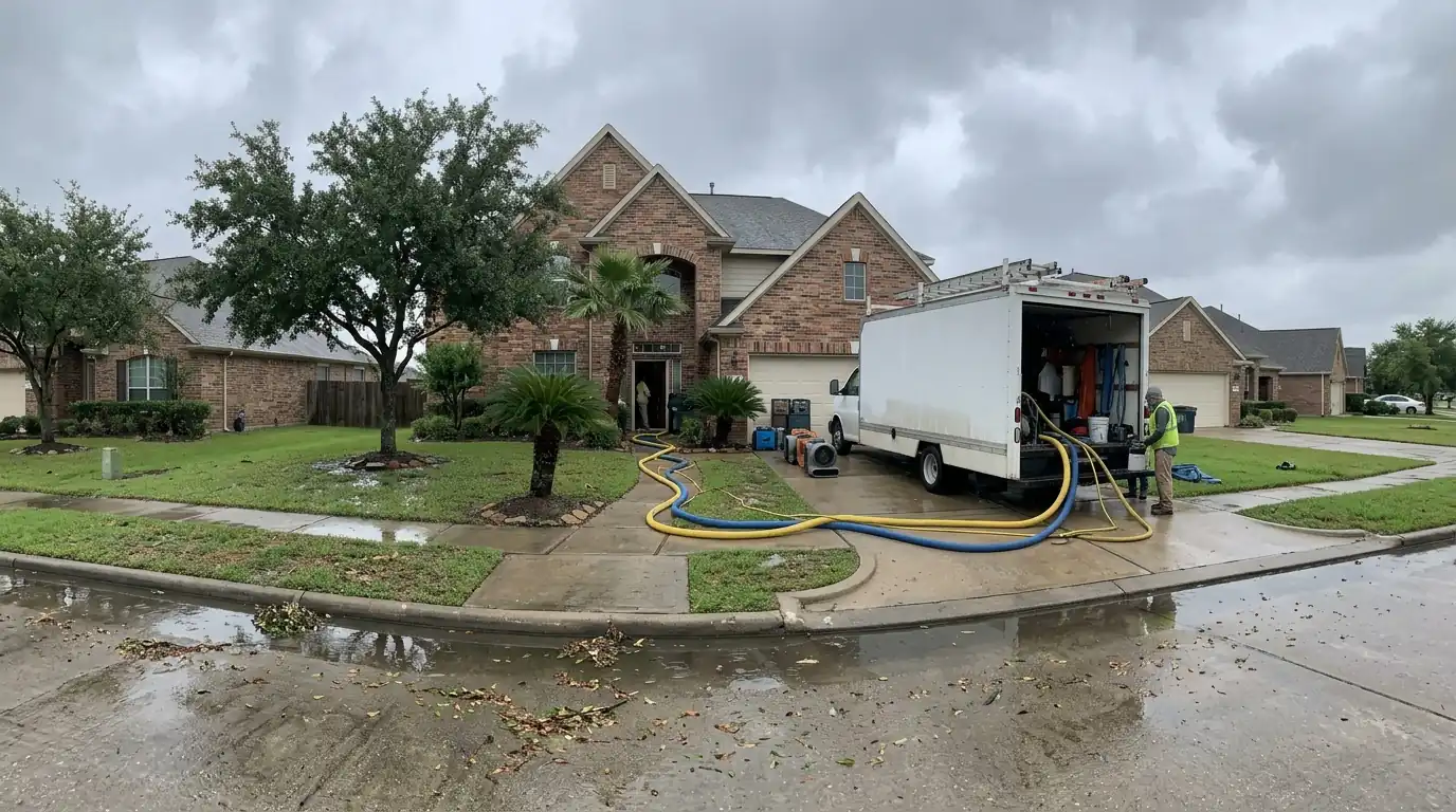 Restoration work in a League City home