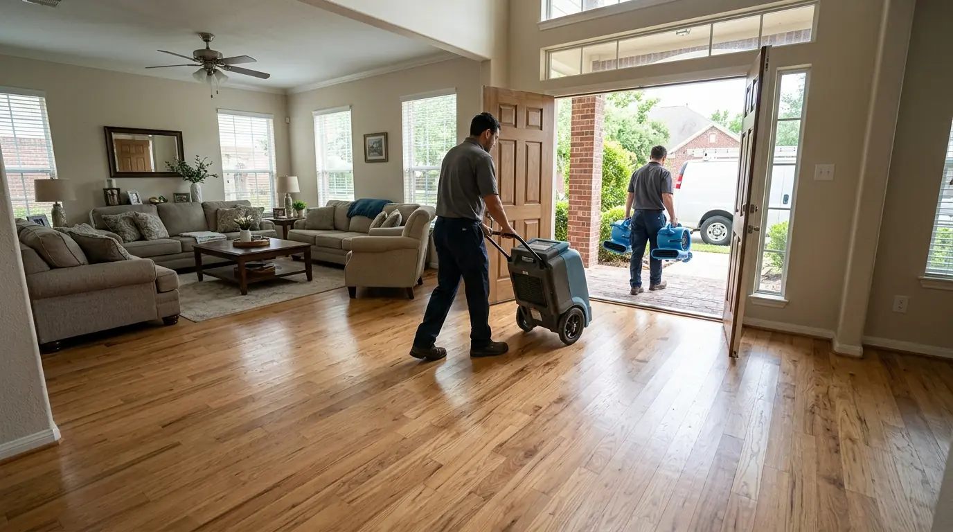 Restoration work in a League City home